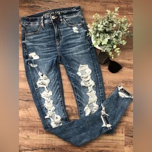 American Eagle distressed skinny jeans